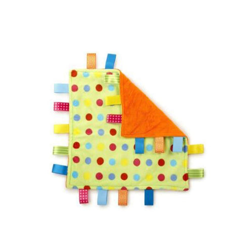 Colourful Baby Tag Soft Touch Plush Blanket, Comfortable Security Gift for Baby, Toddler, Child