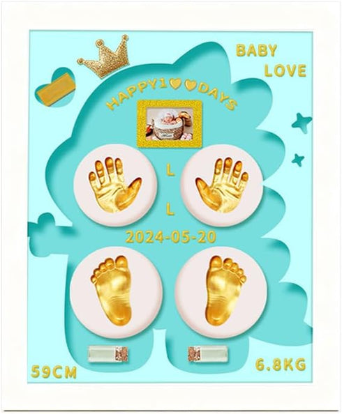 MCstars Keepsakes Baby Handprint Ornament Making Kit, Newborn Photo & Lanugo Storage