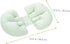 SOLUSTRE Shaped Pregnancy Pillow for Abdominal Support for Side Sleeping Ergonomic Design for Bump Relief for Pregnant