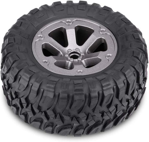 4pcs RC Crawler Tires, Rubber Grappler Tires with Plastic Wheel for 1/16 RC Car
