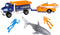Matchbox Hitch & Haul Die-cast Vehicle Playset - Deep Sea Diver Shark Attack Rescue 7 Piece Set with Truck and Jet Ski
