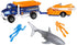 Matchbox Hitch & Haul Die-cast Vehicle Playset - Deep Sea Diver Shark Attack Rescue 7 Piece Set with Truck and Jet Ski