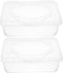 TOPPERFUN 2Pcs Baby Wipes Dispenser Box with Lid Portable PP Wipe Holder for