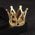 Gold Mini Crown Cake Topper, Prince Princess Small Tiara Cupcake Toppers, Rhinestone Golden Newborn Crown