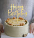 Happy Birthday Cake Topper - Mirrored Gold Acrylic Versatile Decoration Ideas, Perfect Keepsake for Family and Friends