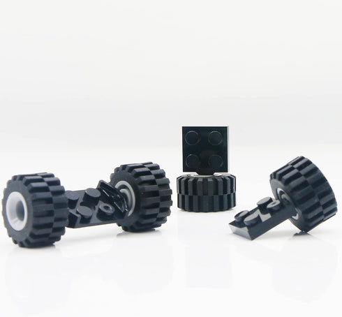 Tires Wheels and Axles Sets, 56 Pieces Brick Accessories for Classic Building Block Toys, Car Truck Wheels Parts
