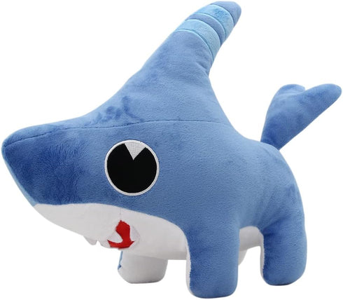 Large Shark Dog Stuffed Animal Plush Toy, Kawaii Shark Puppy Plushie Doll (Blue)