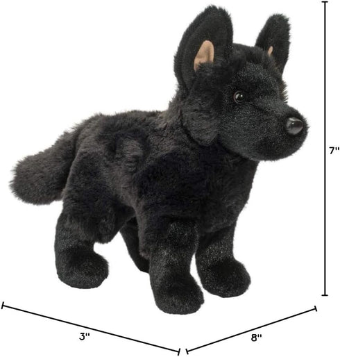 Stately Black German Shepherd Plush Toy by Douglas Harko