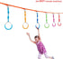 2 Pack Green Ninja Warrior Obstacle Course Accessories Swing Playset Ring for Kids and Adults, Outdoor Gym Training