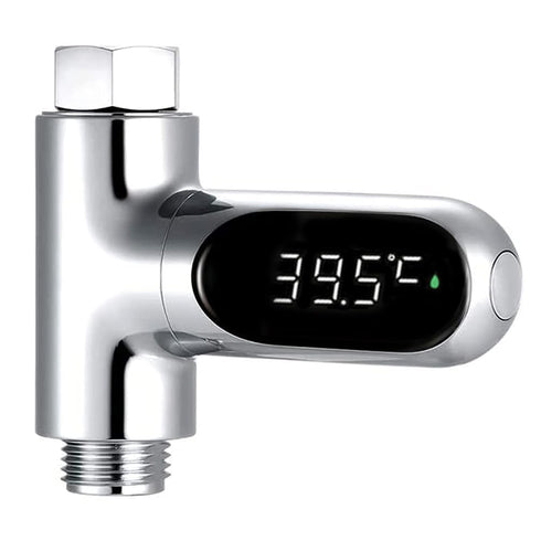 Shower Thermometer - LED Digital Display Waterproof Battery Free Design for Baby Bath/Tub
