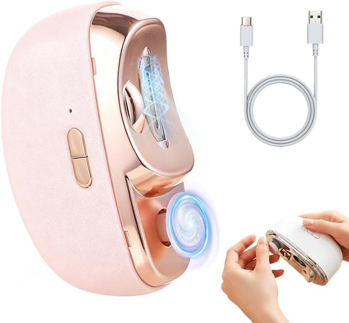 generic 2 in 1 Automatic Electric Nail Clipper with Polishing Trimmer LED Light