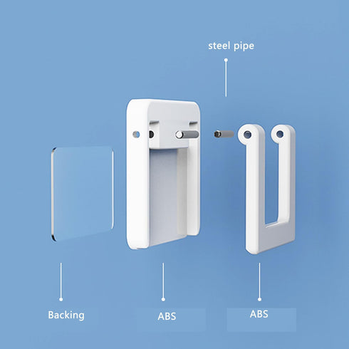 2 Pack Foldable Sliding Door Lock Handle, Sticky Safety Non Punching Grip Sticker for Closet, Window, Glass Doors