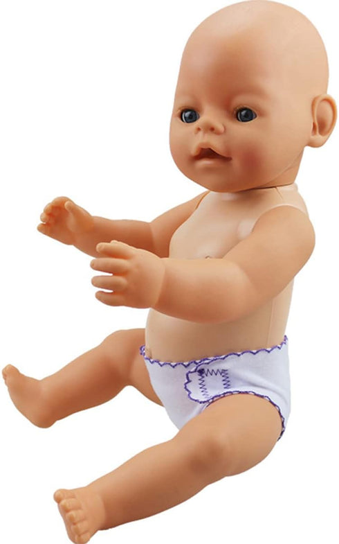 Toyvian 6pcs Doll Diapers, Baby Doll Diaper Bag & Accessories, Reusable DIY Doll Underwear