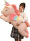 Unicorn Plush Hugging Pillow, Big Stuffed Animal Body Pillow Toy Gifts for Kids, Valentine, Christmas (Pink, 39.3 in)
