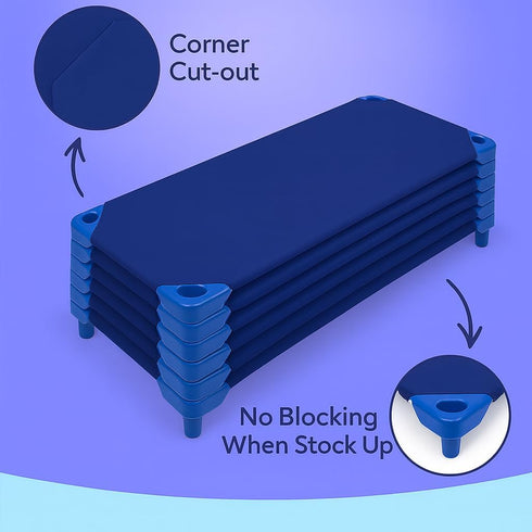 22"x40" Pack 12 Fitted Cot Sheet for Daycare Toddlers of Soft & Breathable Microfiber Cot Sheets with Reinforced