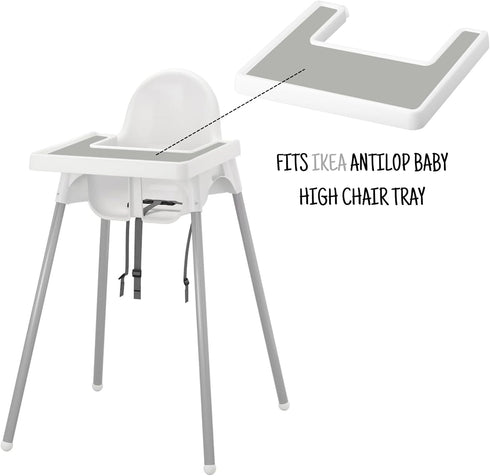 2 Packs High Chair Placemat for IKEA Antilop Baby High Chair, Stain Resistant Non-Slip Toddler Silicone High Chair