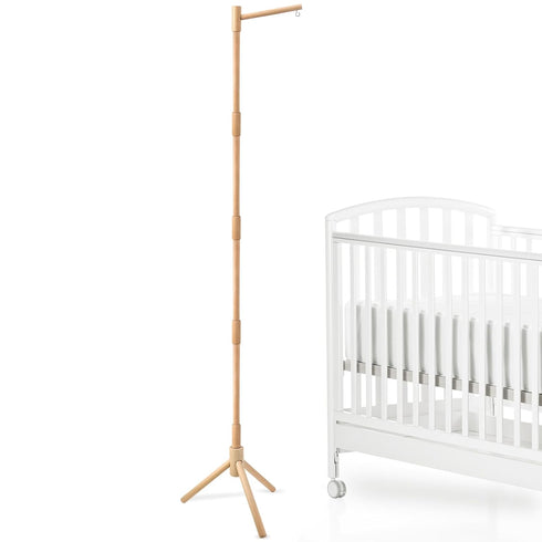 Floor-Standing Crib Mobile Arm - 61.4 Inch Wooden Mobile Arm for Crib