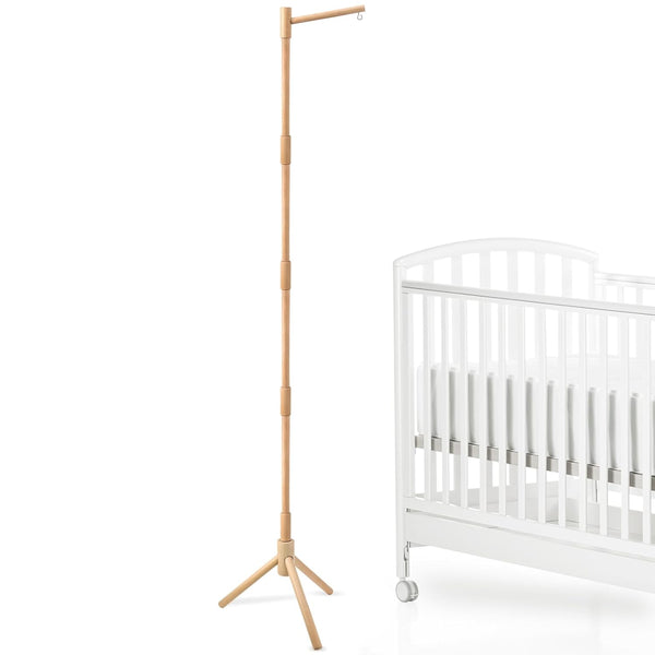 Floor-Standing Crib Mobile Arm - 61.4 Inch Wooden Mobile Arm for Crib