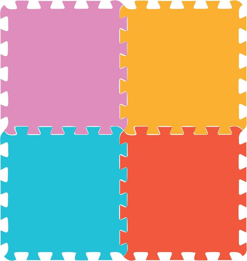 16-Pack 12x12 TOYVELT Foam Puzzle Floor Mat for Kids - Interlocking EVA Play Mats Multicolor - Non-Slip Educational