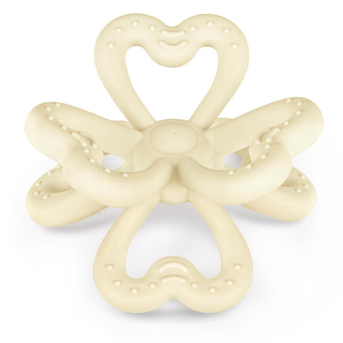 Haakaa Silicone Clover Teether Toy, Food Grade Silicone for Babies 3-12 Months, Soft Chew Toy (Oat)