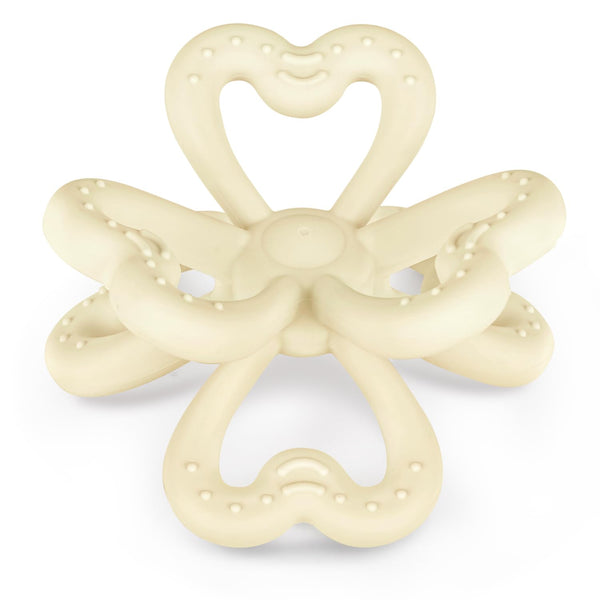 Haakaa Silicone Clover Teether Toy, Food Grade Silicone for Babies 3-12 Months, Soft Chew Toy (Oat)