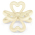 Haakaa Silicone Clover Teether Toy, Food Grade Silicone for Babies 3-12 Months, Soft Chew Toy (Oat)