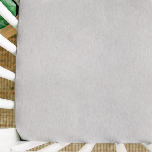 Soft Storm Gray Crib Sheet for Comfortable Sleep