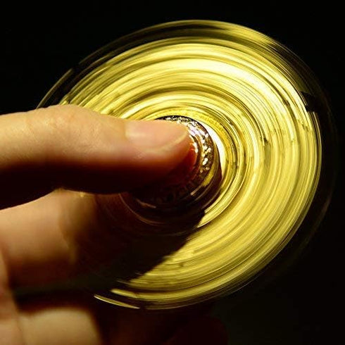 Umnodobn Gold Sphere Fidget Spinner Toy for Adults Kids, Magic Orb Hand Finger Spinners Toy, Cool Metal Fidget Toys EDC