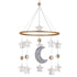 Baby Crib Mobile - Moon & Stars in Grey, White & Cream - Unisex Nursery Decoration