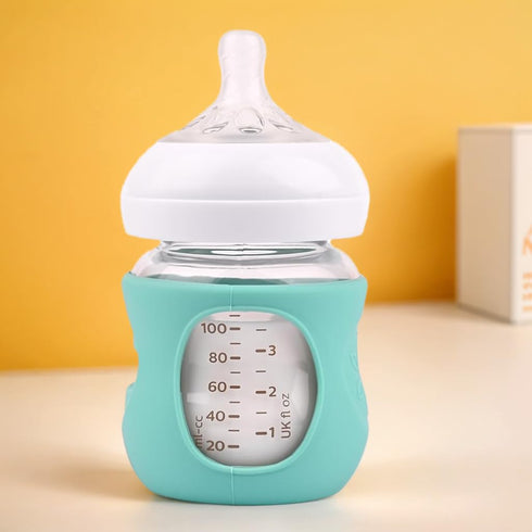 Marsify 2 Pack 4 oz, Silicone Sleeves Compatible with Philips Avent Glass Baby Bottles to Prevent The Baby Bottles from