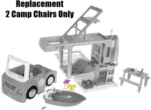 Barbie 3-in-1 DreamCamper Vehicle Playset Replacement Parts - GHL93, 2 Replacement Camp Chairs