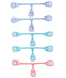 Hacent 5 Pack Baby Cloth Diaper Fasteners, Blue, Green & Pink, Replaces Diaper