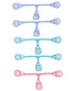 Hacent 5 Pack Baby Cloth Diaper Fasteners, Blue, Green & Pink, Replaces Diaper