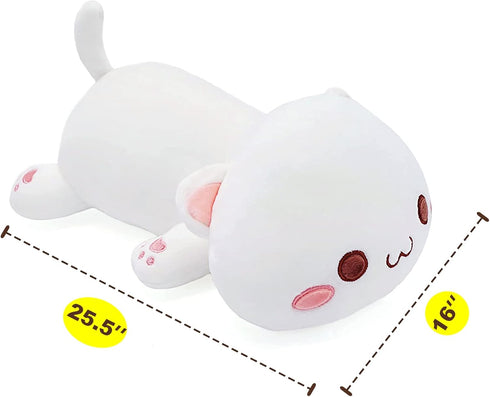 Onsoyours 25.5" Cute Kitten Plush Toy - Soft Anime Cat Large Pillow for Kids