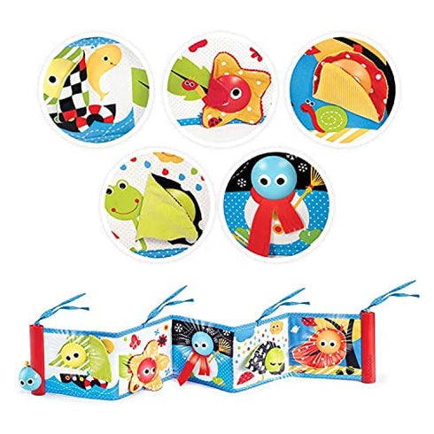 (0 12 Tummy-Time Yookidoo First Soft Cloth Baby Book - Lights and Music to Months). Essential Toy for Infant
