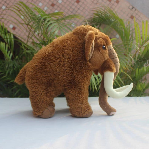 Lifelike Woolly Mammoth Plush, 13" Mammoth Stuffed Animal, Soft Elephant Plush Toy, Cuddly Toys