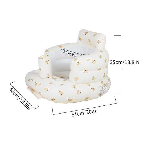 3 Summer AirSwim Inflatable Baby Seat, Inflatable Baby Chair for Babies Months and Up, Blow Up Chair with Built in Air