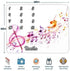 Musical Theme Baby Monthly Milestone Blanket 48x40in - Watercolor Note Sheet Music Blanket for Boys and Girls