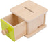 Adena Montessori Coin Box, Yellow-Green Door Baby Toys for 6-12 Months 1-2 Years Old Toddlers