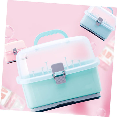 Portable Green Milk Bottle Storage Case - Organizer for Home and Travel