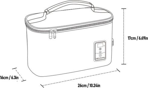 Kikumi USB Food Warmer Bag, Multifunctional Baby Bottle Warmer Bag for Car, Portable Adjustable Temperature Insulated