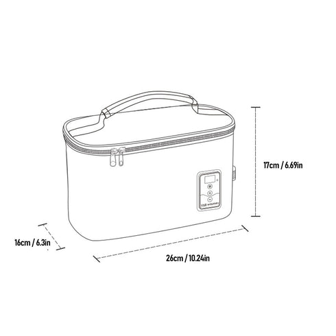 MOTOULAX USB Food Warmer Bag Multifunctional Car Baby Bottle Warmer Bag Adjustable Temperature Portable Insulation Bag