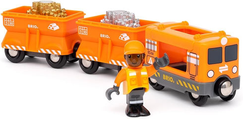 36049 Set 3 BRIO World Gold Cargo Train | Toy Train for Kids Aged Years Up