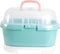 Kisangel Bottle Storage Box with Drain Shelf Durable Organizer for Bottles Pacifiers
