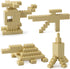 Feleph 260 Pieces Tan Bulk Bricks, Classic Building Creative Play Blocks Set Compatible with Major Brick Brands