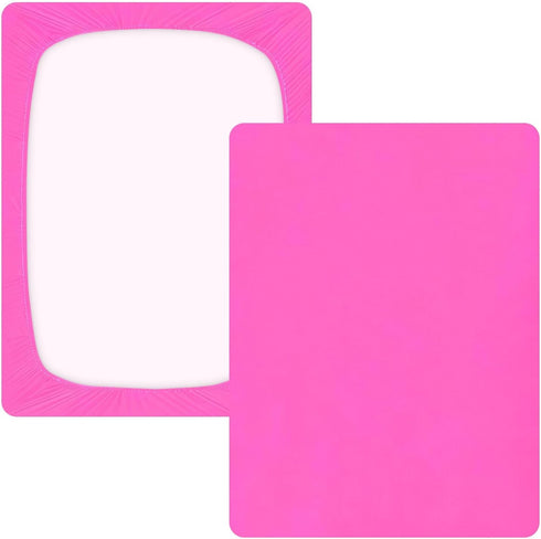 Fashion Pink Crib Sheets for Unisex Baby, Fitted Crib Mattress Cover for Standard Crib and Toddler Mattress, Stretchy