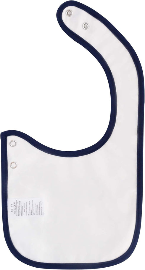 Maiwa 6 Pack Waterproof Cotton Baby Bibs for Girls and Boys for Drooling and Eating with Snaps
