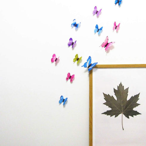 60PCS Butterfly Wall Decals - 3D Butterflies Decor for Wall, Removable Mural Stickers for Kids Room