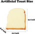 Set 5 of Realistic Artificial Bread Models for Kitchen and Party Decor (Toast)
