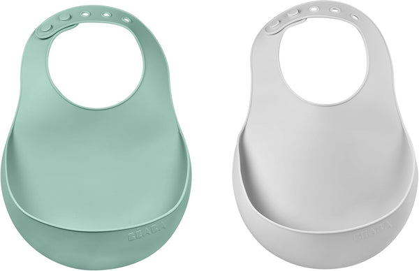 Beaba Silicone Baby Bib, Baby Bibs with Baby Food Catcher, Baby Boy